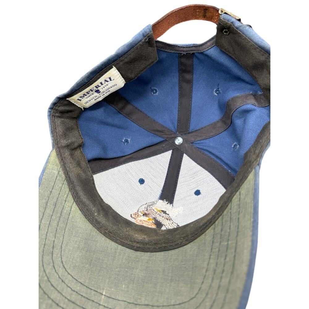 🧢 Imperial Eagle Nest Pebble Creek Hat Blue Strapback Golf Outdoor Cap - Picture 5 of 5